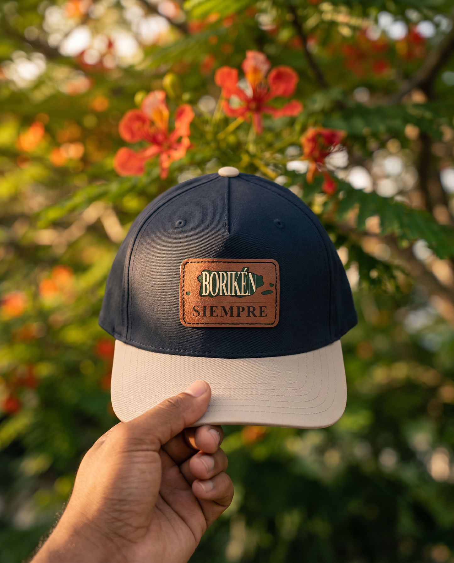 Siempre Borikén Cap with Leather Patch